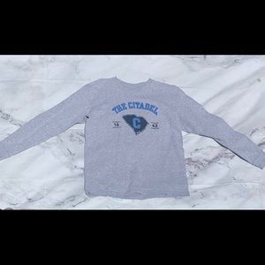 Citadel military college crew neck shirt